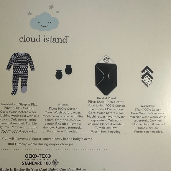 NEW CLOUD ISLAND 9-Piece WELCOME HOME BABY GIFT SET  FOR NEWBORNS 0-3 MO - Picture 9 of 10
